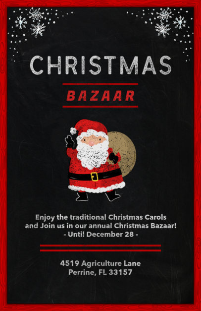 Holiday Flyer Template for a Christmas Bazaar