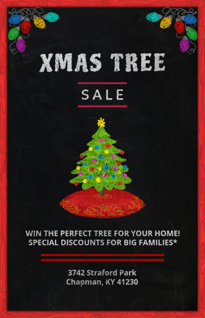 Christmas Flyer Design Template for a Holidays Sale
