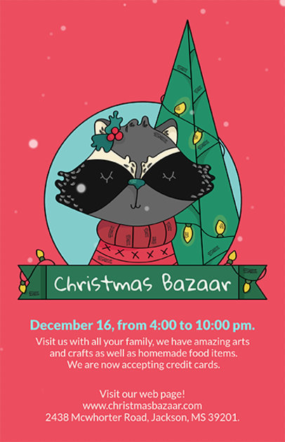 Christmas Flyer Template for a Christmas Bazaar