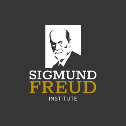 Therapist Logo Maker with a Freud Illustration
