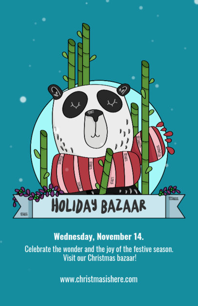 Holiday Bazaar Flyer Template for Christmas