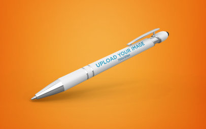 Pen Mockup Against a Solid Background 23469