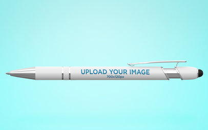Pen Mockup Lying Horizontally Over a Flat Surface