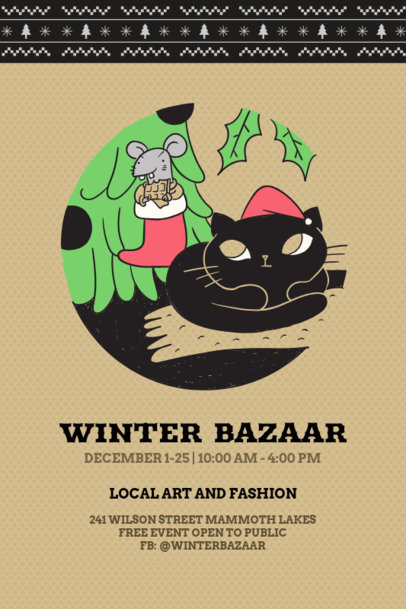 Christmas Flyer Design Maker with Cute Holiday Graphics 