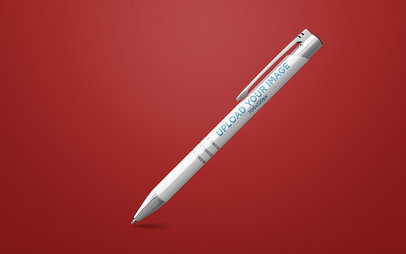 Pen Mockup Render Tilted over Plain Background