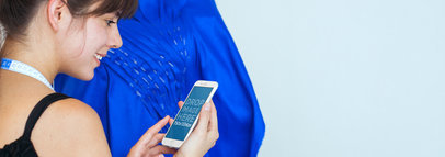 iPhone 6 Mockup Template Featuring a Young Seamstress a4630