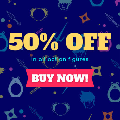 Ad Banner Template with Video Game Graphics 