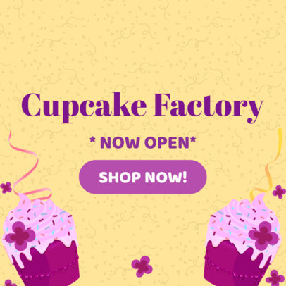 Online Banner Maker for Cupcake Shop Promos