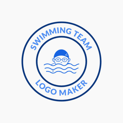 Swimming Team Logo Maker with Circular Badge