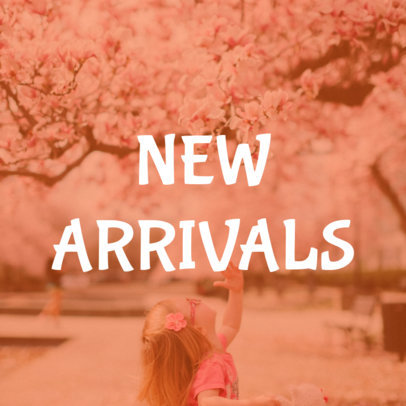 Pink Online Banner Maker for New Arrivals