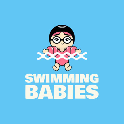 Baby Swimming Logo Maker