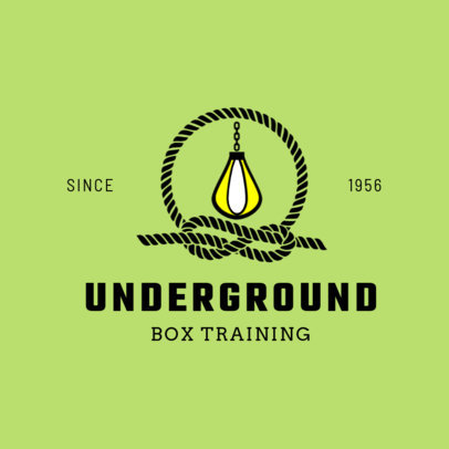 Boxing Logo Maker with Speed Bag Icon and Rope