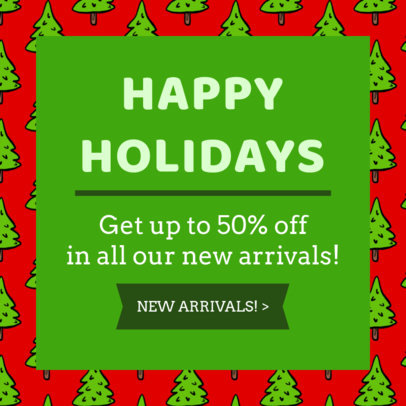 Holiday Discount Ad Design Template
