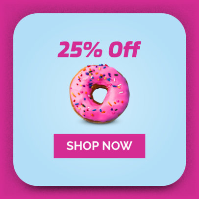 Ad Banner Maker for an Donut Shop
