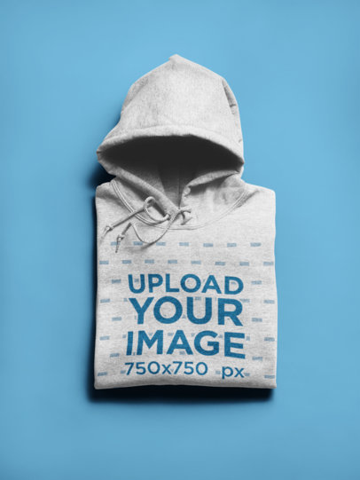 Flat Lay Mockup of a Neatly Folded Hoodie 24190