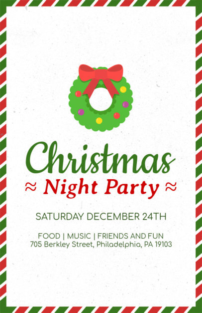 Christmas Party Flyer Template with Xmas Graphics