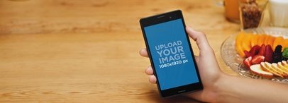 Android Mockup of a Sony Xperia at a Breakfast Scene