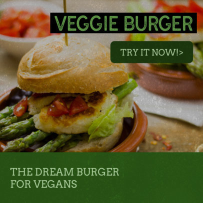 Promotional Banner Maker for Vegan Burger Restaurants