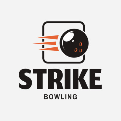Bowling Team Logo Design Template with a Bowling Ball Graphic