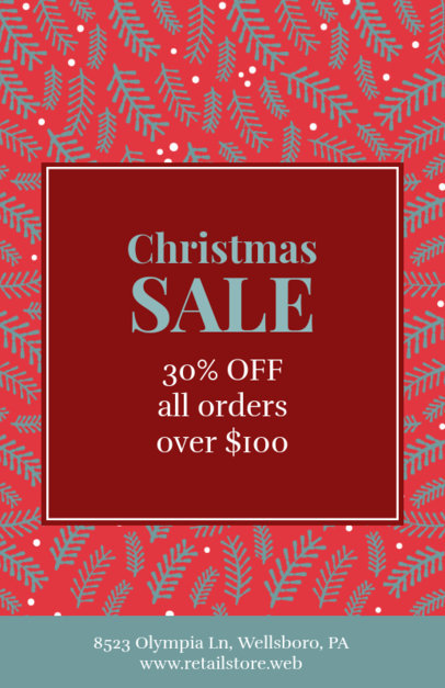 Simple Flyer Design Template for Christmas Sales and Deals 