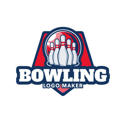 Bowling Logo Maker with Bowling Pins and Ball Graphics