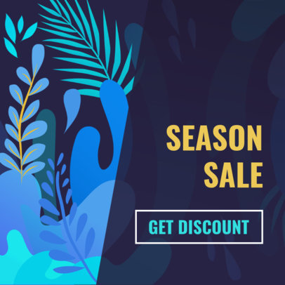 Banner Maker for a Season Sale with Colorful Backgrounds