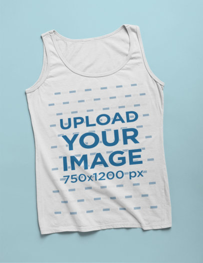 Tank Top Mockup with a Solid Background