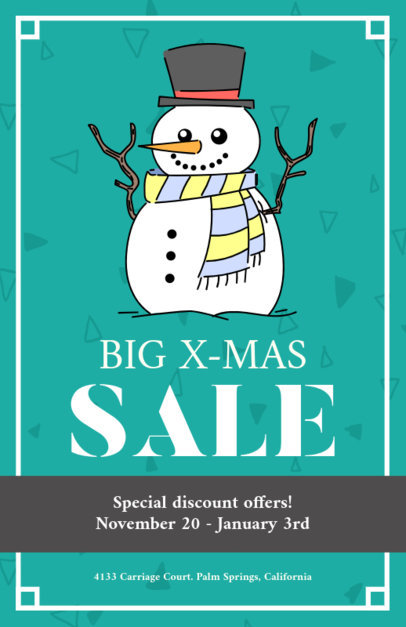 Christmas Flyer Maker for a Holiday Sale with Winter Graphics