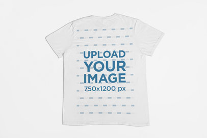 Flat Lay T-Shirt Mockup in Back View