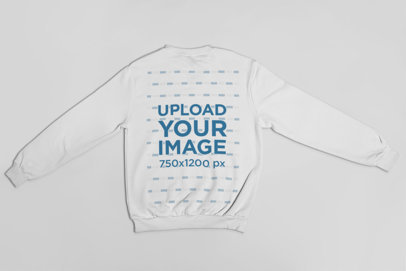 Sweatshirt Mockup Featuring a Solid Background