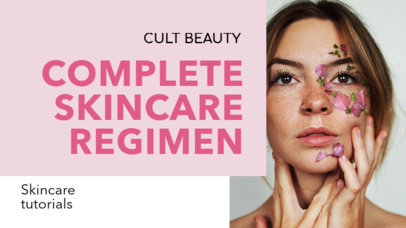 YouTube Thumbnail Template for a Skincare Vlog