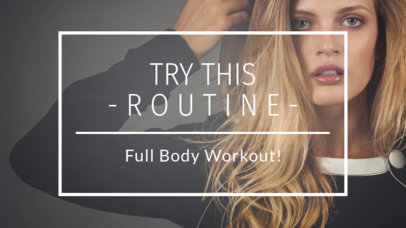 YouTube Thumbnail Template for a Workout Routine