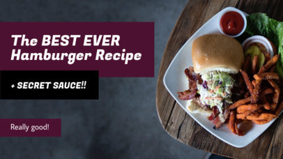 YouTube Thumbnail Maker for a Recipe Vlog