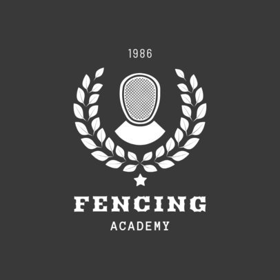 Fencing Logo Template with Fencing Mask Graphics 