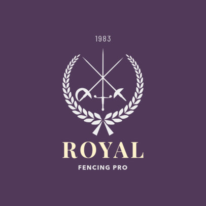 Elegant Fencing Logo Design Template