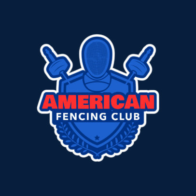 Fencing Logo Design Template for a Fencing Club