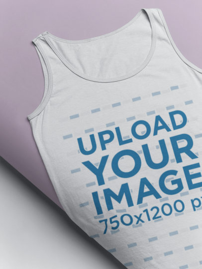 Mockup of a Tank Top Lying on a Curved Surface 24352
