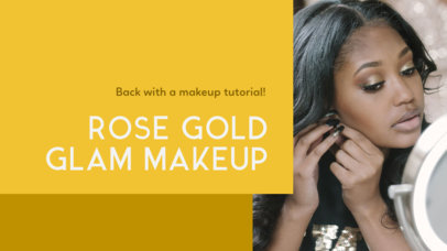 YouTube Thumbnail Template for a Makeup Tutorial Vlog 