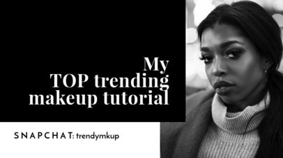 Monochromatic YouTube Thumbnail Maker for a Beauty Tutorial 884b