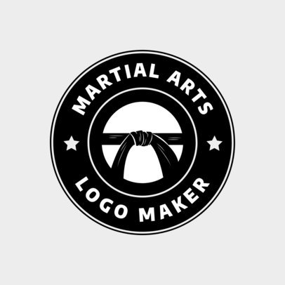  Martial Arts Logo Generator with Black Belt Graphics