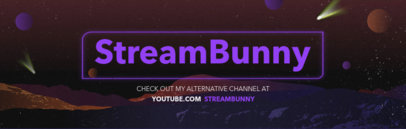 Space Banner Design Template for a Twitch Channel