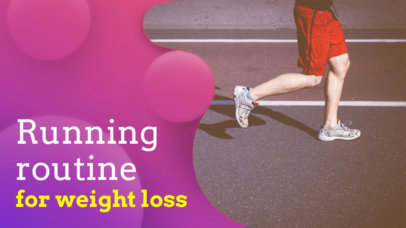 YouTube Thumbnail Design Template for a Running Vlog 