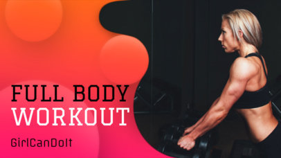 Colorful YouTube Thumbnail Design Template with Workout Images
