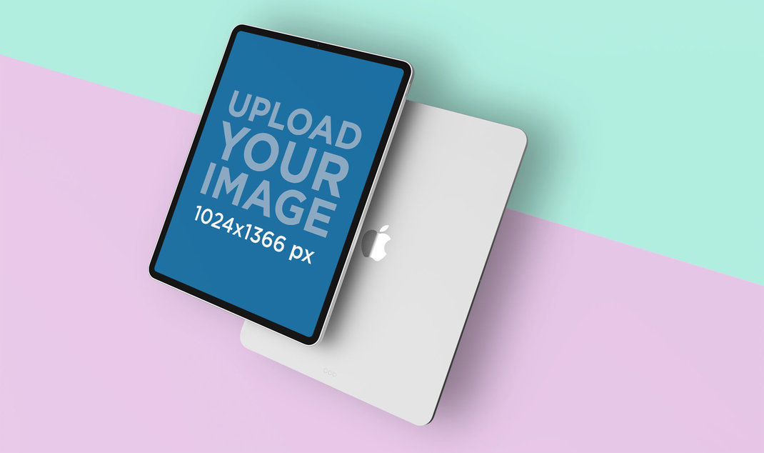 Placeit - Render Mockup Featuring an iPad Pro Floating Against a ...