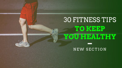 YouTube Thumbnail Template for a Fitness Channel