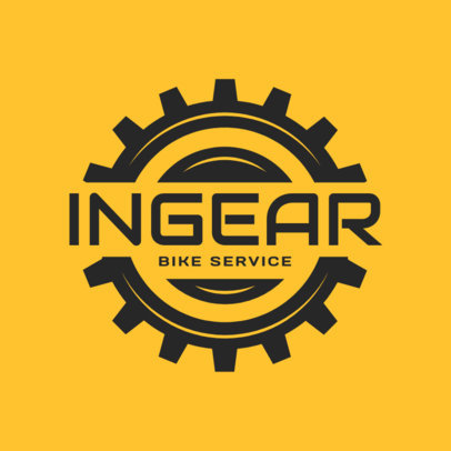 Cycling Logo Maker with Gear Graphics 