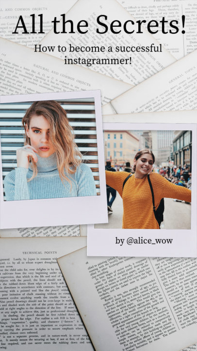 Insta Story Template for an Influencer Advice Post 