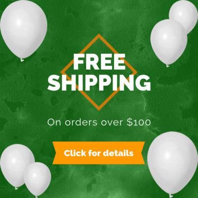 No Charge Shipping Ad Banner Maker