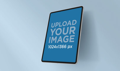 iPad Pro Render Mockup Floating over a Gradient Background