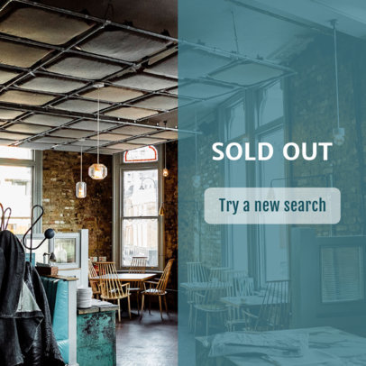 Banner Maker for a Sold Out Search 